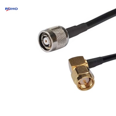 RP TNC Male to SMA Male Right Angle Cable Assembly