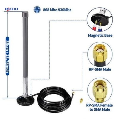 868MHz 3dBi Fiberglass Lorawan Antenna