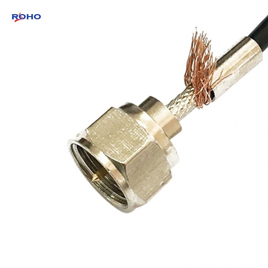 F Male Crimp Connector for RG179 RG187 Cable