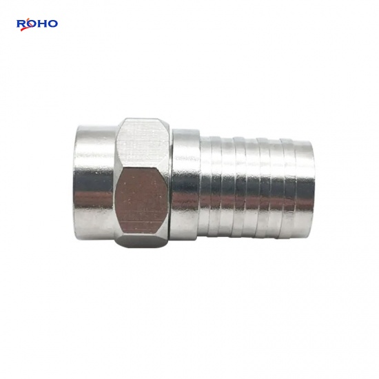 F Male Crimp Connector for RG6 Cable