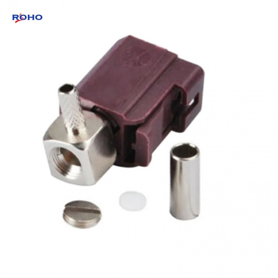 FAKRA D Jack Right Angle Connector Crimp for RG174 RG316 Cable