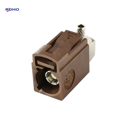 FAKRA F Jack Right Angle Connector Crimp for RG174 RG316 Cable