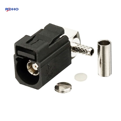 FAKRA A Jack Right Angle Connector Crimp for RG174 RG316 Cable