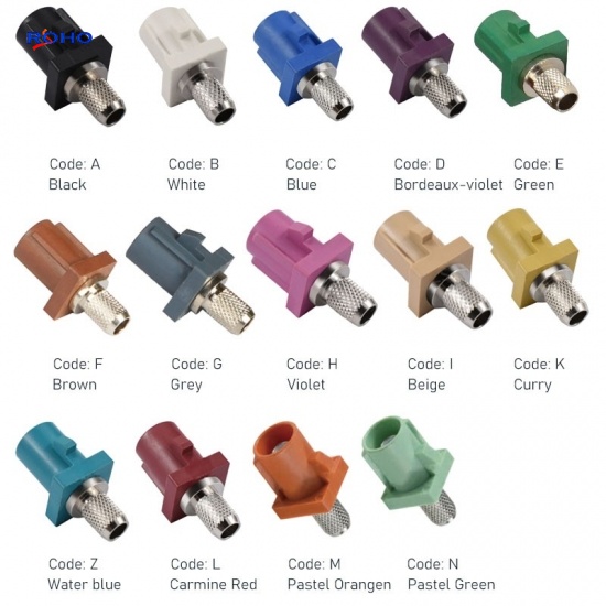 FAKRA C Plug Connector Crimp for RG174 RG316 Cable