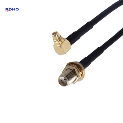 MMCX Right Angle Plug to SMA Female Cable Assembly