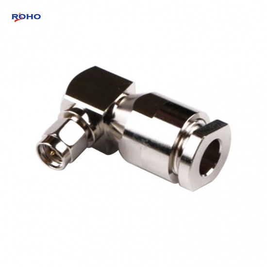 SMA Male Right Angle Clamp Connector for LMR300 Cable