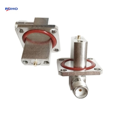 SMA Female 4 Hole Flange RF Coaxial Connector