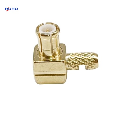 MCX Plug Right Angle Crimp Connector