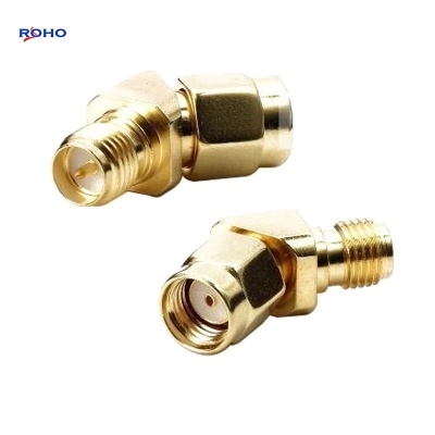 RP SMA Male to RP SMA Female Right Angle RF Adaptor