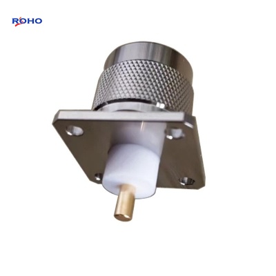 N Type Male 4 Hole Flange Coaxial Connector