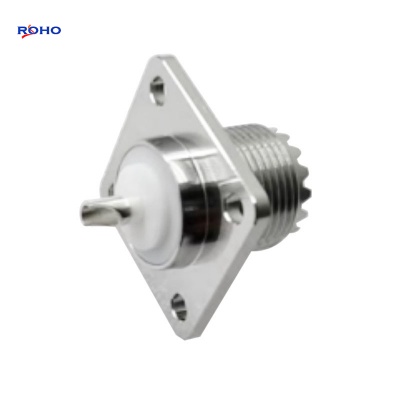 UHF Female 4 Hole Panel RF Coaxial Connector