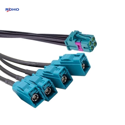 Fakra Jack to 4 Pin Mini Fakra Jack Cable Assembly