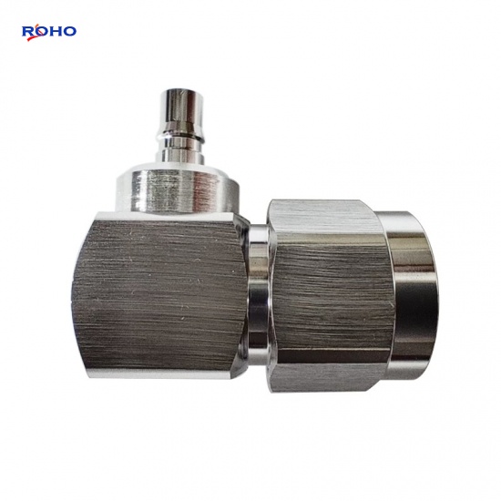 QMA Female to N Male Right Angle Adaptor