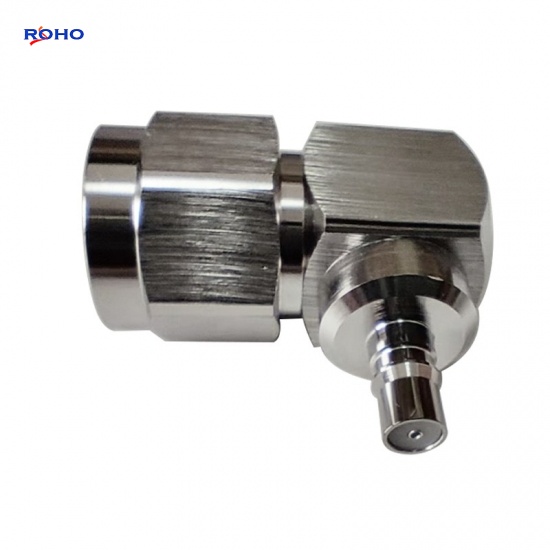 QMA Female to N Male Right Angle Adaptor