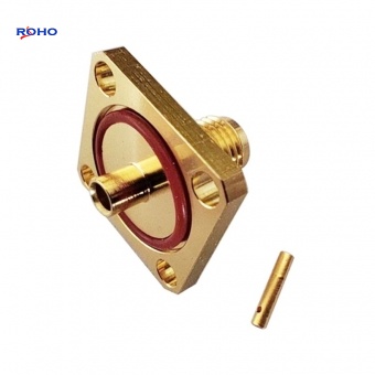 SMA Female Solder 4 Hole Flange RF Connector