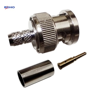 BNC Male Crimp Connector for RG58 RG400 Cable