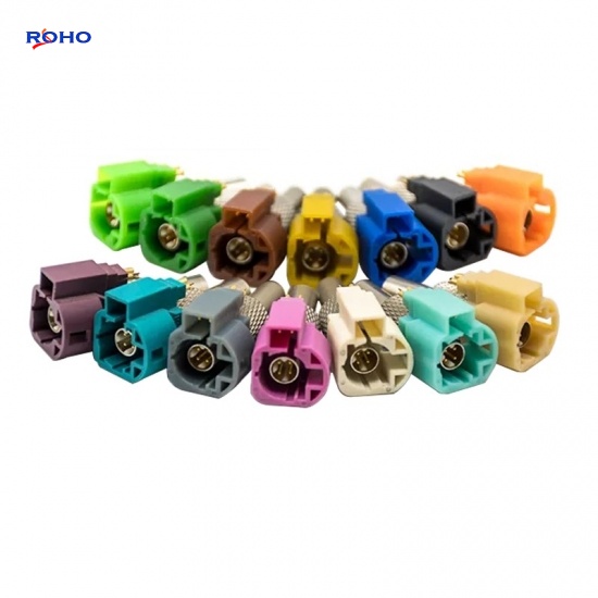 Fakra HSD Z Straight Plug to Fakra HSD Z Right Angle Jack Cable Assembly