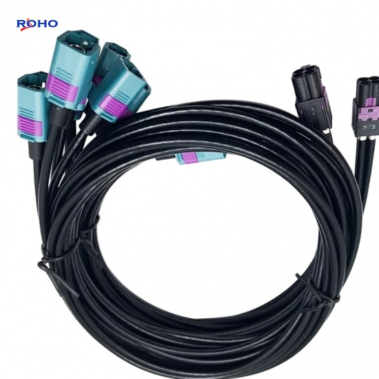 Fakra Jack to 4 Pin Mini Fakra Plug Cable Assembly
