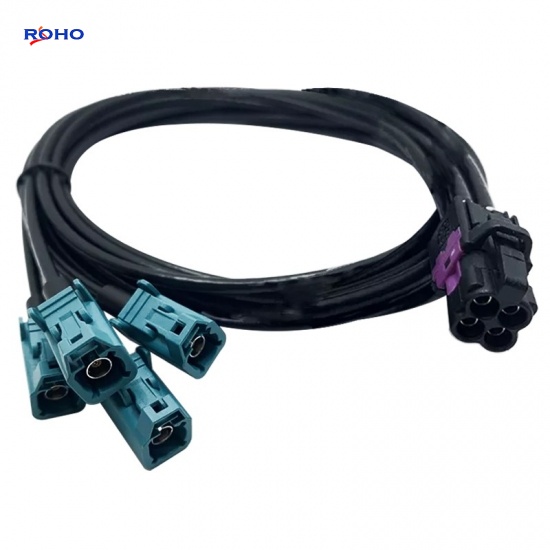 Fakra Jack to 4 Pin Mini Fakra Plug Cable Assembly