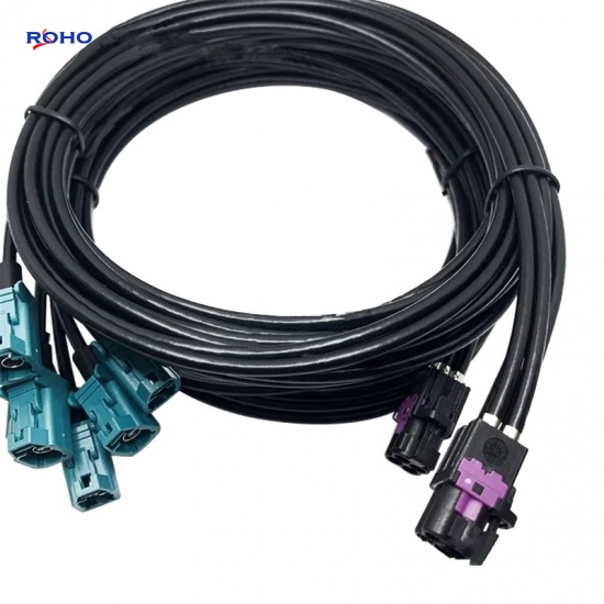 Fakra Jack to 4 Pin Mini Fakra Plug Cable Assembly