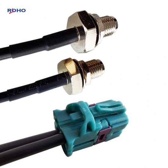 2 Pin Mini Fakra Jack to SMA Female Cable Assembly