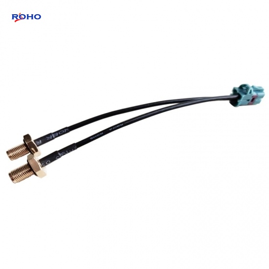 2 Pin Mini Fakra Jack to SMA Female Cable Assembly