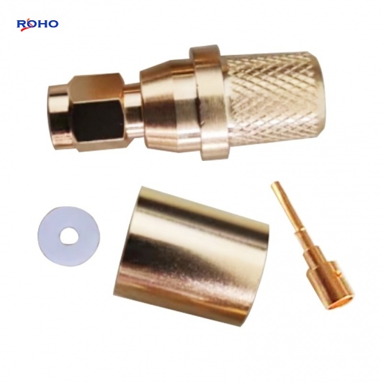 RP SMA Male Connector for RG214 Cable