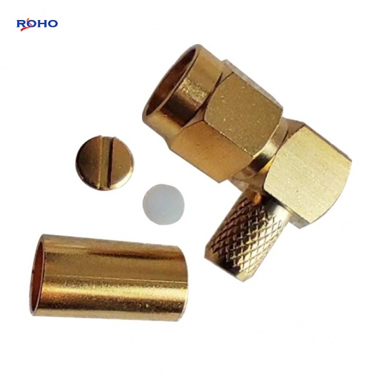 SMA Male Right Angle Connector for RG58 Cable