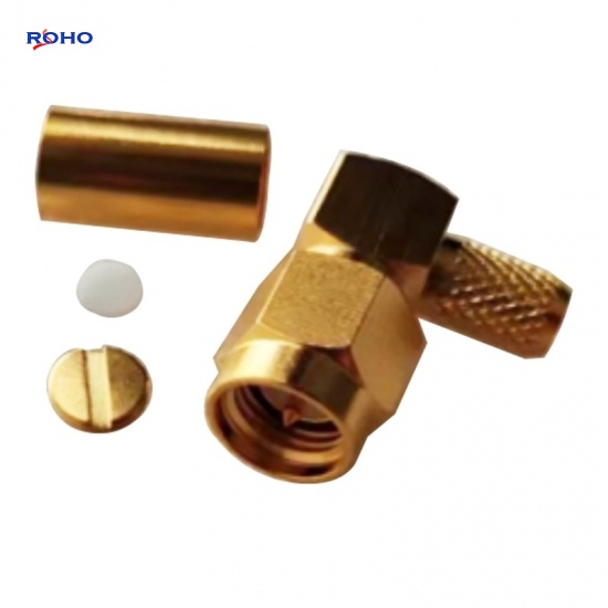SMA Male Right Angle Connector for RG58 Cable