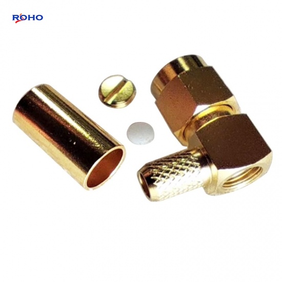 SMA Male Right Angle Connector for RG58 Cable