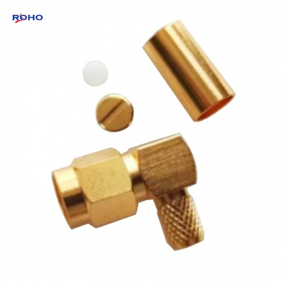 SMA Male Right Angle Connector for RG58 Cable