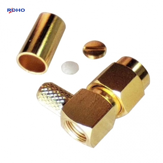 SMA Male Right Angle Connector for RG58 Cable