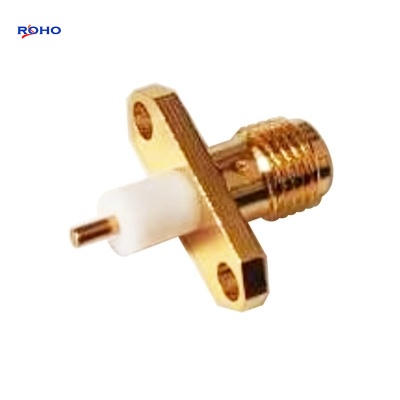 SMA Female 2 Hole Flange RF Coaxial Connector