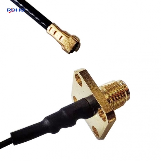 SMA Female 4 Hole Flange to MHF4 Cable Assembly