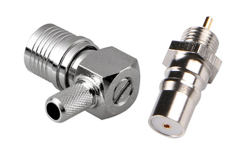 Why is the RF coaxial connector to be coated, and what material is used?